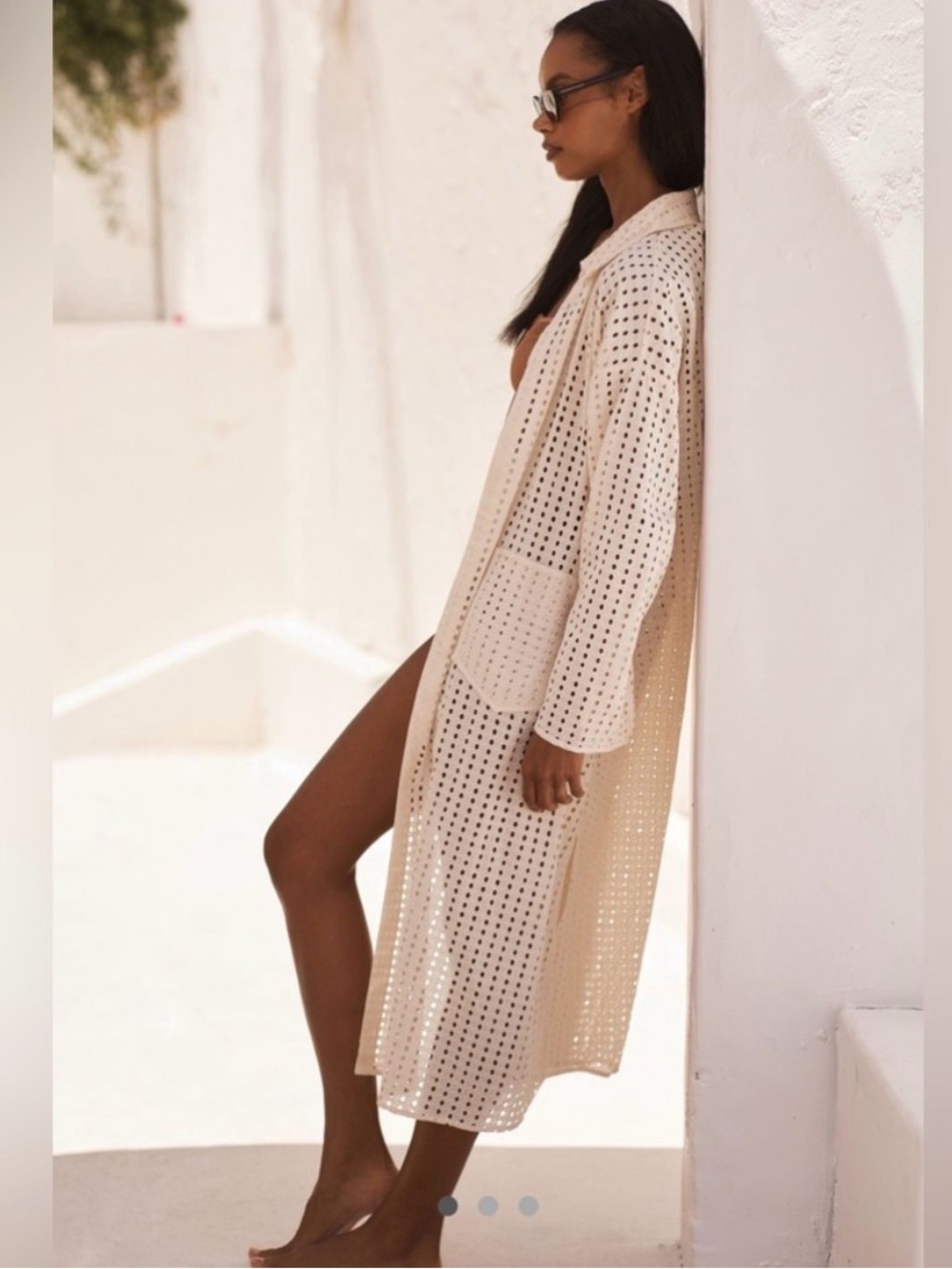 Anthropologie Eyelet Duster